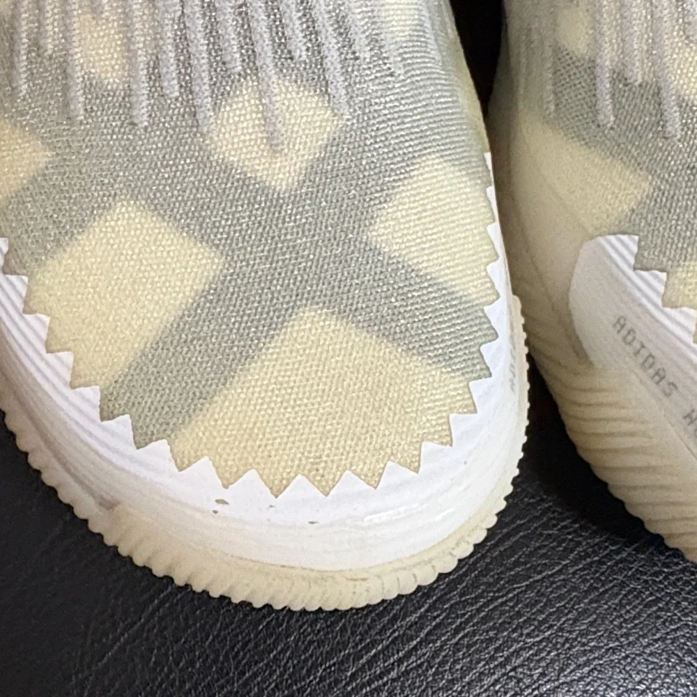 Adidas Boost Basketball Gray and Yellow Athletic Shoes
